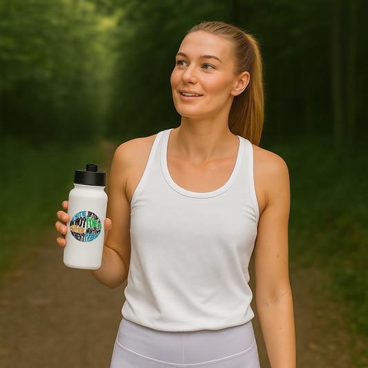 Biedro Industries Stainless steel water bottle with a straw lid
